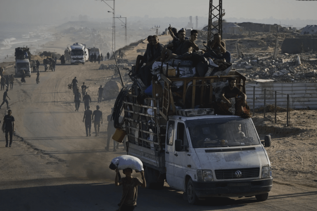 Israeli troops press forward into Gaza City as more Palestinians flee