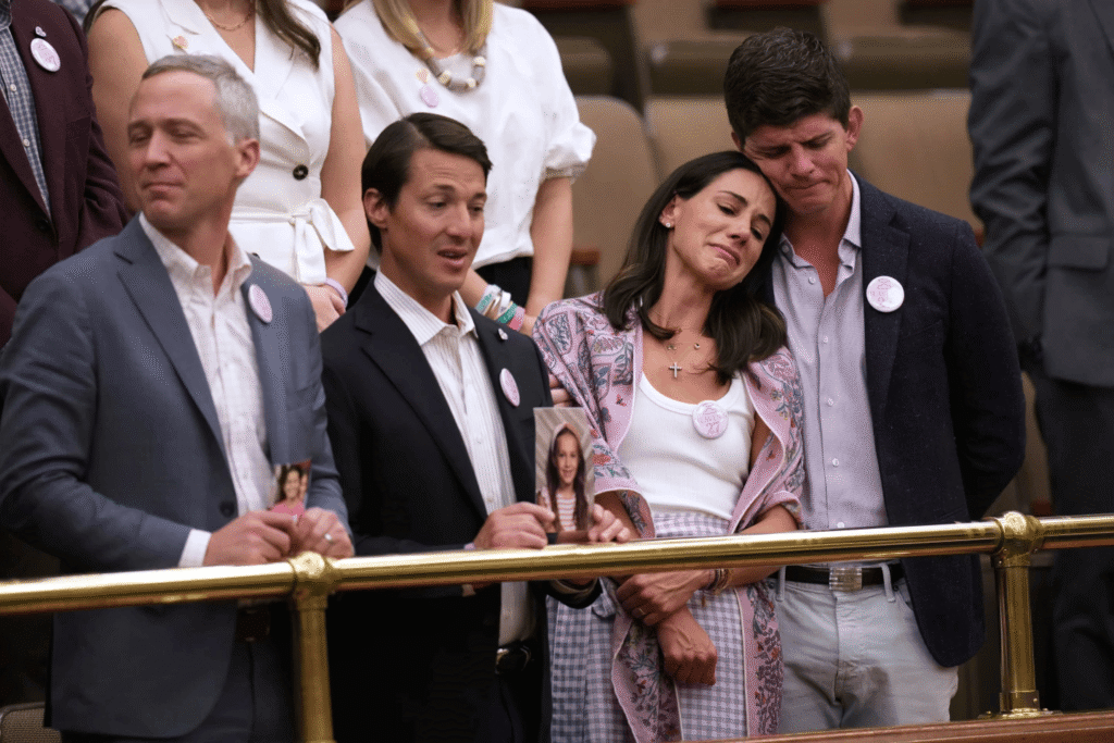 Parents and family of girls lost to the recent floods at Camp Mystic in Kerr County
