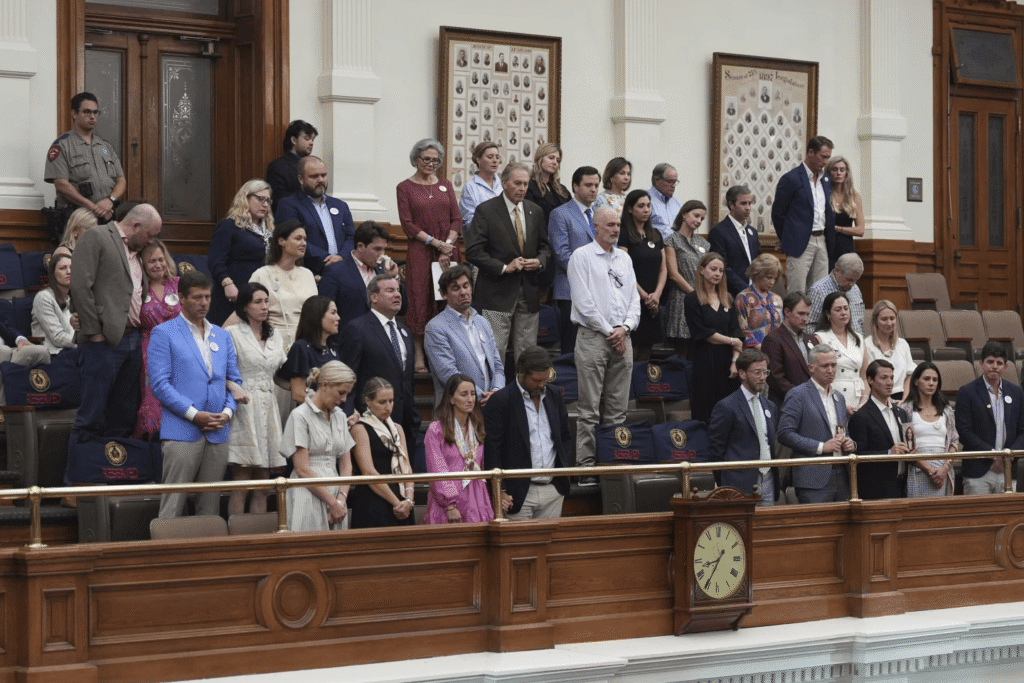 Parents and family of girls lost to the recent floods at Camp Mystic in Kerr County